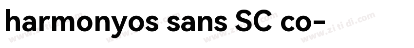harmonyos sans SC co字体转换